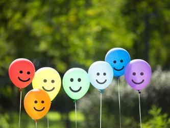 Balloons with smilie faces